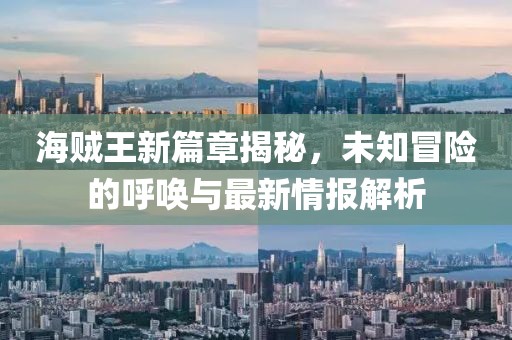 海贼王新篇章揭秘，未知冒险的呼唤与最新情报解析