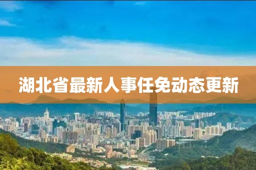 湖北省最新人事任免动态更新