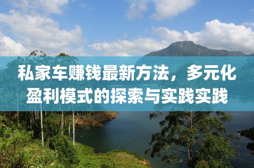 私家车赚钱最新方法，多元化盈利模式的探索与实践实践